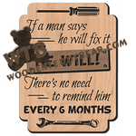 If a Man Says He Will Fix It, He Will | Fretwork Scroll Saw Pattern | Wooden Teddy Bear