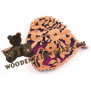 Forest Leaf Hummingbird fretwork scroll saw pattern | The Wooden Teddy Bear