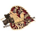 Forest Leaf Woodpecker fretwork scroll saw pattern | The Wooden Teddy Bear
