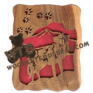 Animal Tracks Wolf fretwork scroll saw pattern | The Wooden Teddy Bear