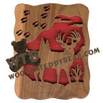 Animal Tracks White Tail Deer fretwork scroll saw pattern | The Wooden Teddy Bear