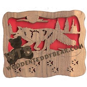 Animal Tracks Fox fretwork scroll saw pattern | The Wooden Teddy Bear