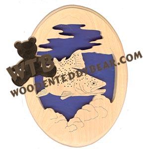 Freshwater Fish Golden Trout fretwork scroll saw pattern | The Wooden Teddy Bear