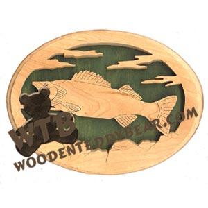 Freshwater Fish Walleyed Pike fretwork scroll saw pattern | The Wooden Teddy Bear