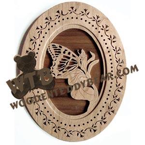 Swallowtail Butterfly Plaque fretwork scroll saw pattern | The Wooden Teddy Bear