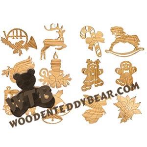 12 Holiday Fret Ornaments fretwork scroll saw pattern | The Wooden Teddy Bear