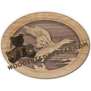 Self Framing Mallard Duck fretwork scroll saw pattern | The Wooden Teddy Bear