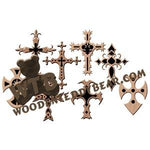 Celtic & Gothic Cross Ornaments fretwork scroll saw pattern | The Wooden Teddy Bear