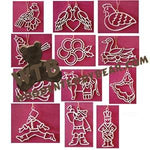 12 Days of Christmas Ornaments fretwork scroll saw pattern | The Wooden Teddy Bear