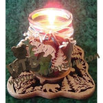 Grizzly Bear Candle Tray & Charm Set fretwork scroll saw pattern | The Wooden Teddy Bear