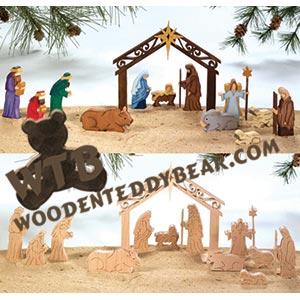 Scrolled Nativity Set fretwork scroll saw pattern | The Wooden Teddy Bear