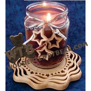 Patriotic Candle Tray & Charm Set fretwork scroll saw pattern | The Wooden Teddy Bear