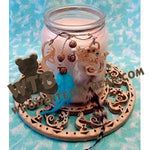 Kokopelli & Gecko Candle Tray & Charm Set fretwork scroll saw pattern | The Wooden Teddy Bear