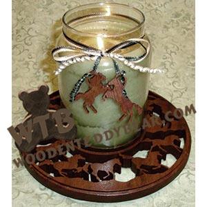 Horse Candle Tray & Charm Set fretwork scroll saw pattern | The Wooden Teddy Bear