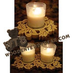 Autumn Votive & Tealight Candle Tray fretwork scroll saw pattern | The Wooden Teddy Bear