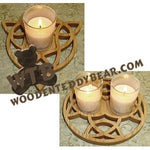 Celtic Trinity Votive & Tealight Candle Tray fretwork scroll saw pattern | The Wooden Teddy Bear