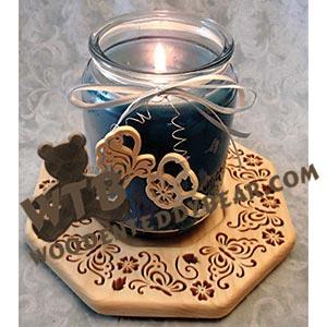 Butterfly Candle Tray & Charm Set fretwork scroll saw pattern | The Wooden Teddy Bear