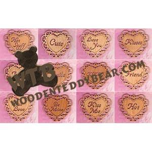 Conversation Heart Ornaments fretwork scroll saw pattern | The Wooden Teddy Bear