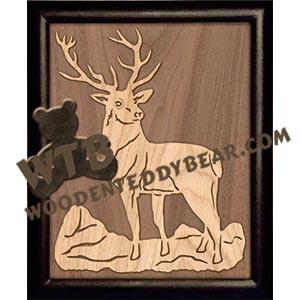 Elk Overlay fretwork scroll saw pattern | The Wooden Teddy Bear