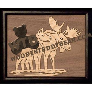 Moose Overlay fretwork scroll saw pattern | The Wooden Teddy Bear