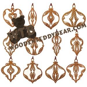 Traditional Embellished Ornaments fretwork scroll saw pattern | The Wooden Teddy Bear