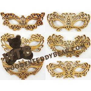 Masquerade Ball Ornaments & Plaques fretwork scroll saw pattern | The Wooden Teddy Bear