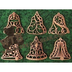 Filigree Bell Ornaments fretwork scroll saw pattern | The Wooden Teddy Bear