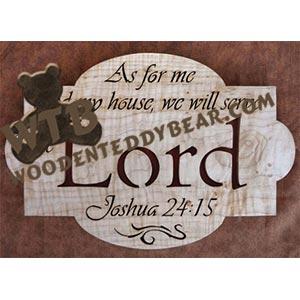 Lord Joshua 24:15 fretwork scroll saw pattern | The Wooden Teddy Bear