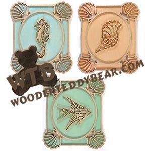 Sea & Sand Wall Plaques fretwork scroll saw pattern | The Wooden Teddy Bear