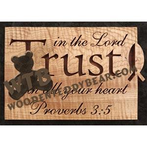 Trust Prov. 3:5 fretwork scroll saw pattern | The Wooden Teddy Bear