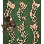 Filigree Stocking Ornaments fretwork scroll saw pattern | The Wooden Teddy Bear