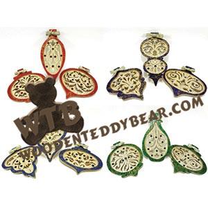 Traditional Damask Self Framing Ornaments fretwork scroll saw pattern | The Wooden Teddy Bear