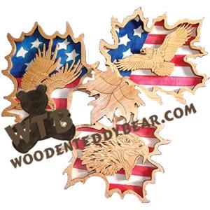 Little Leaves Eagles fretwork scroll saw pattern | The Wooden Teddy Bear