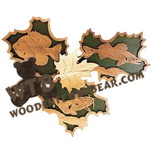 Little Leaves Freshwater Fish fretwork scroll saw pattern | The Wooden ...