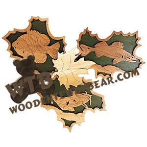 Little Leaves Freshwater Fish fretwork scroll saw pattern | The Wooden Teddy Bear