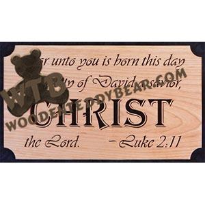 CHRIST Luke 2:11 fretwork scroll saw pattern | The Wooden Teddy Bear