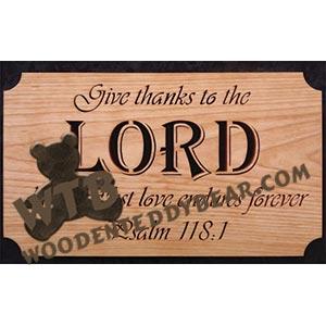 LORD Psalm 118:1 fretwork scroll saw pattern | The Wooden Teddy Bear