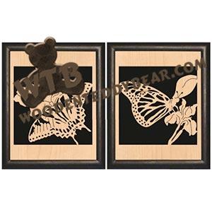 Early Inspirations Butterfly Portraits fretwork scroll saw pattern | The Wooden Teddy Bear