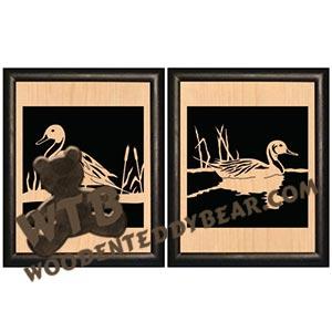 Early Inspirations Pintail Duck Portraits fretwork scroll saw pattern | The Wooden Teddy Bear