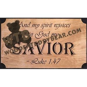 Savior Luke 1:47 fretwork scroll saw pattern | The Wooden Teddy Bear