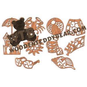 Filigree Fun in the Sun Ornaments fretwork scroll saw pattern | The Wooden Teddy Bear