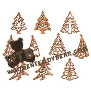 Filigree Christmas Tree Ornaments fretwork scroll saw pattern | The Wooden Teddy Bear