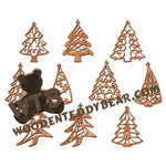 Filigree Christmas Tree Ornaments fretwork scroll saw pattern | The Wooden Teddy Bear