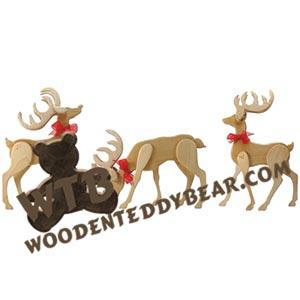 Standing Reindeer Set #2 fretwork scroll saw pattern | The Wooden Teddy Bear