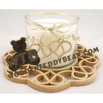 Celtic Hearts Candle Tray & Charm Set fretwork scroll saw pattern | The Wooden Teddy Bear