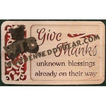 Self Framing Give Thanks Plaque fretwork scroll saw pattern | The Wooden Teddy Bear