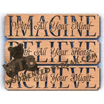 Imagine/Believe/Achieve Plaque Set fretwork scroll saw pattern | The Wooden Teddy Bear