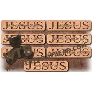 Jesus "I AM" Set fretwork scroll saw pattern | The Wooden Teddy Bear