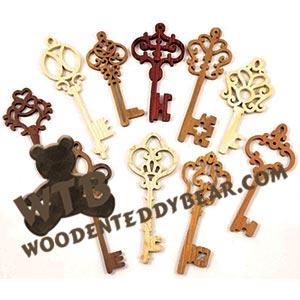 Gothic Key Ornaments fretwork scroll saw pattern | The Wooden Teddy Bear