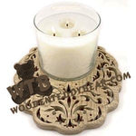 Duchess Damask Candle Tray fretwork scroll saw pattern | The Wooden Teddy Bear